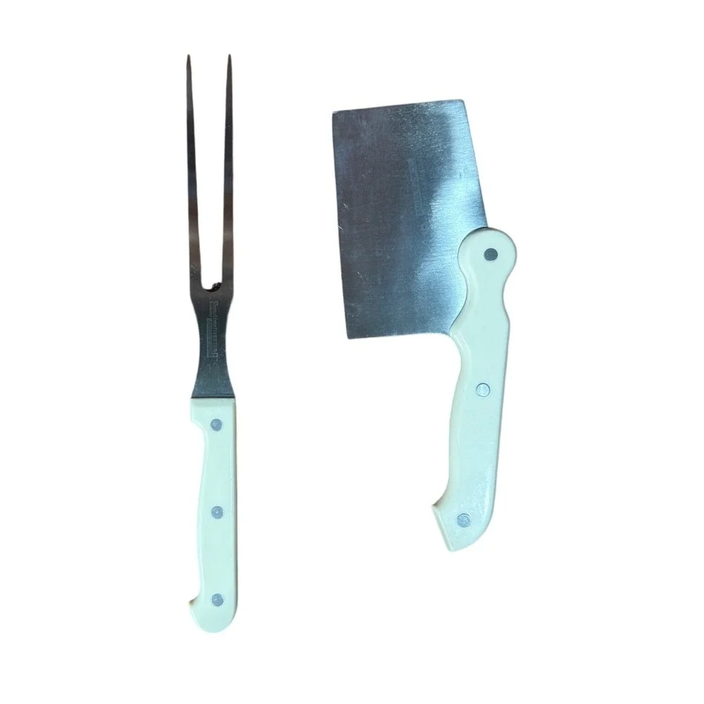 Showtime Five Star Carving Fork and Chop & Serve Cleaver Set bundle